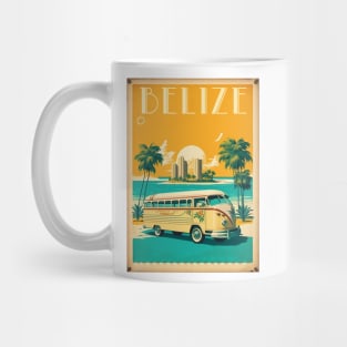 Belize Vintage Travel Art Poster Mug